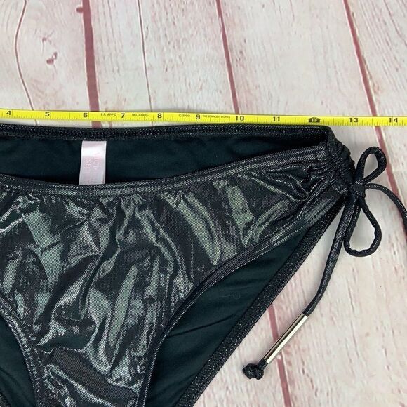Victoria’s Secret string bikini bottom iridescent liquid look side tie swimsuit - Picture 7 of 12